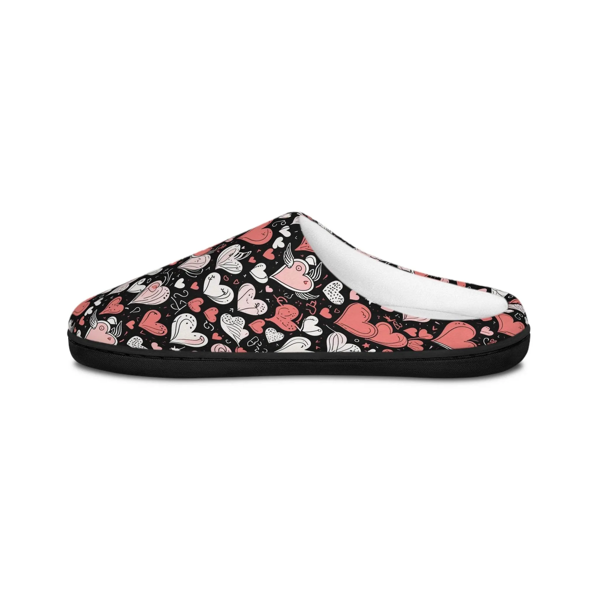 Cozy Colorful Hearts Women's Indoor Slippers