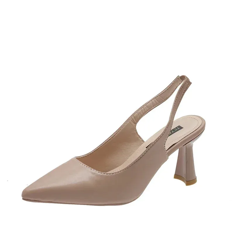Fashionable Stylish Open Toe Summer New Elegant Simple High Low Heel Pumps