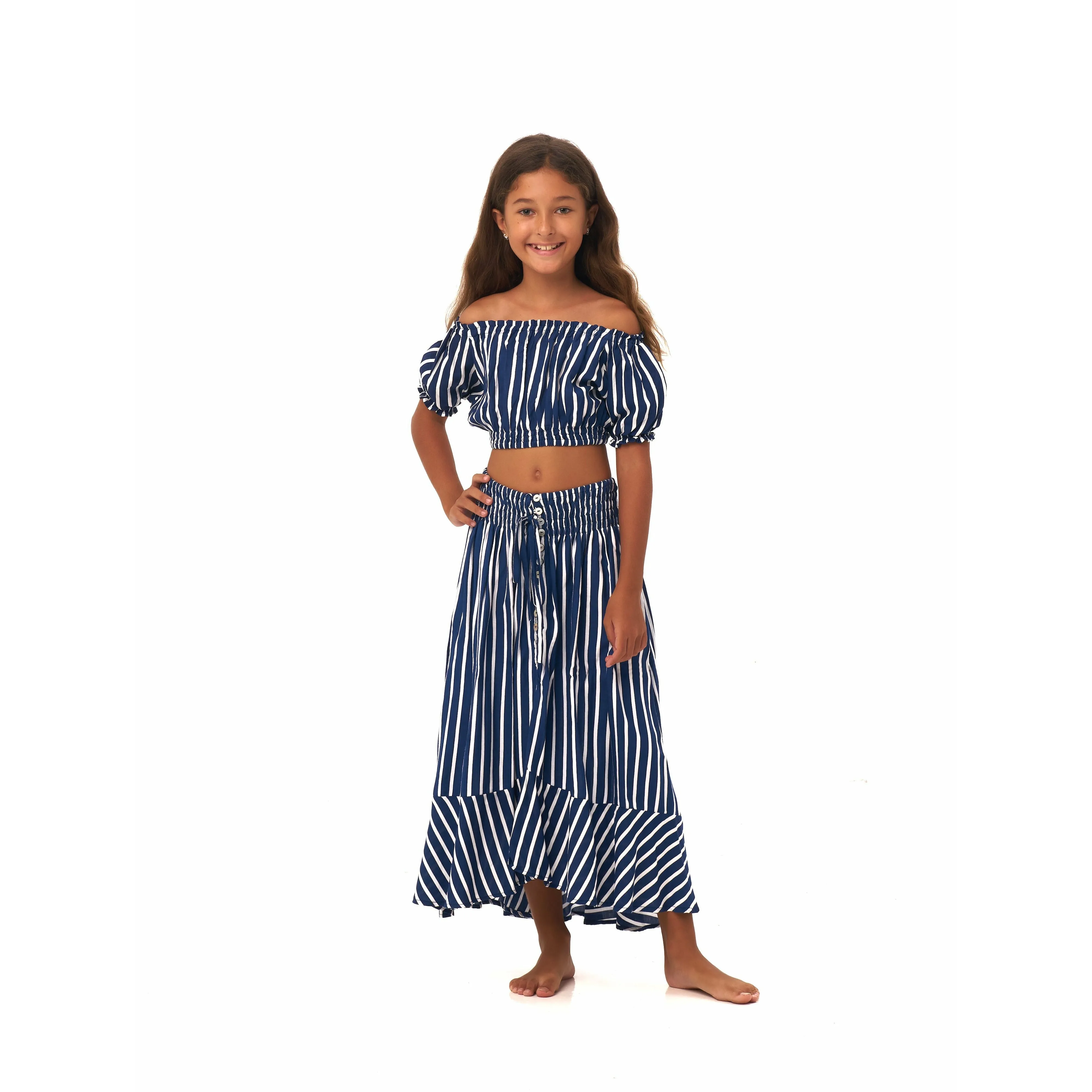 Felicia Top in Navy Stripes