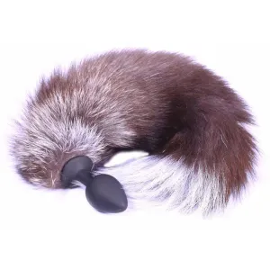 Grey Kitty Cat Tail Plug 18"
