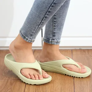 Hnzxzm Comwarm Thick Sole Flip Flops For Women And Men Summer Yoga Mat Outdoor Beach Thong Sandals For Shower Non-Slip Soft Slippers
