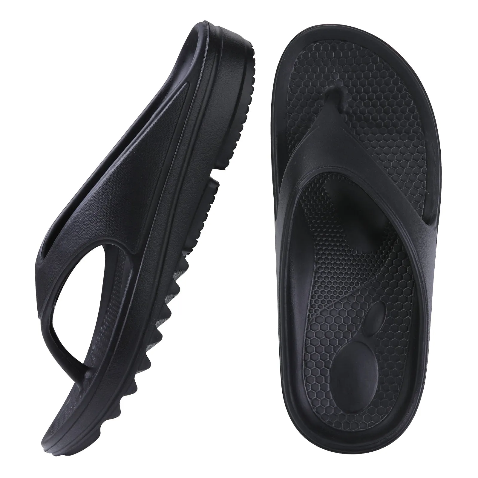 Hnzxzm Comwarm Thick Sole Flip Flops For Women And Men Summer Yoga Mat Outdoor Beach Thong Sandals For Shower Non-Slip Soft Slippers