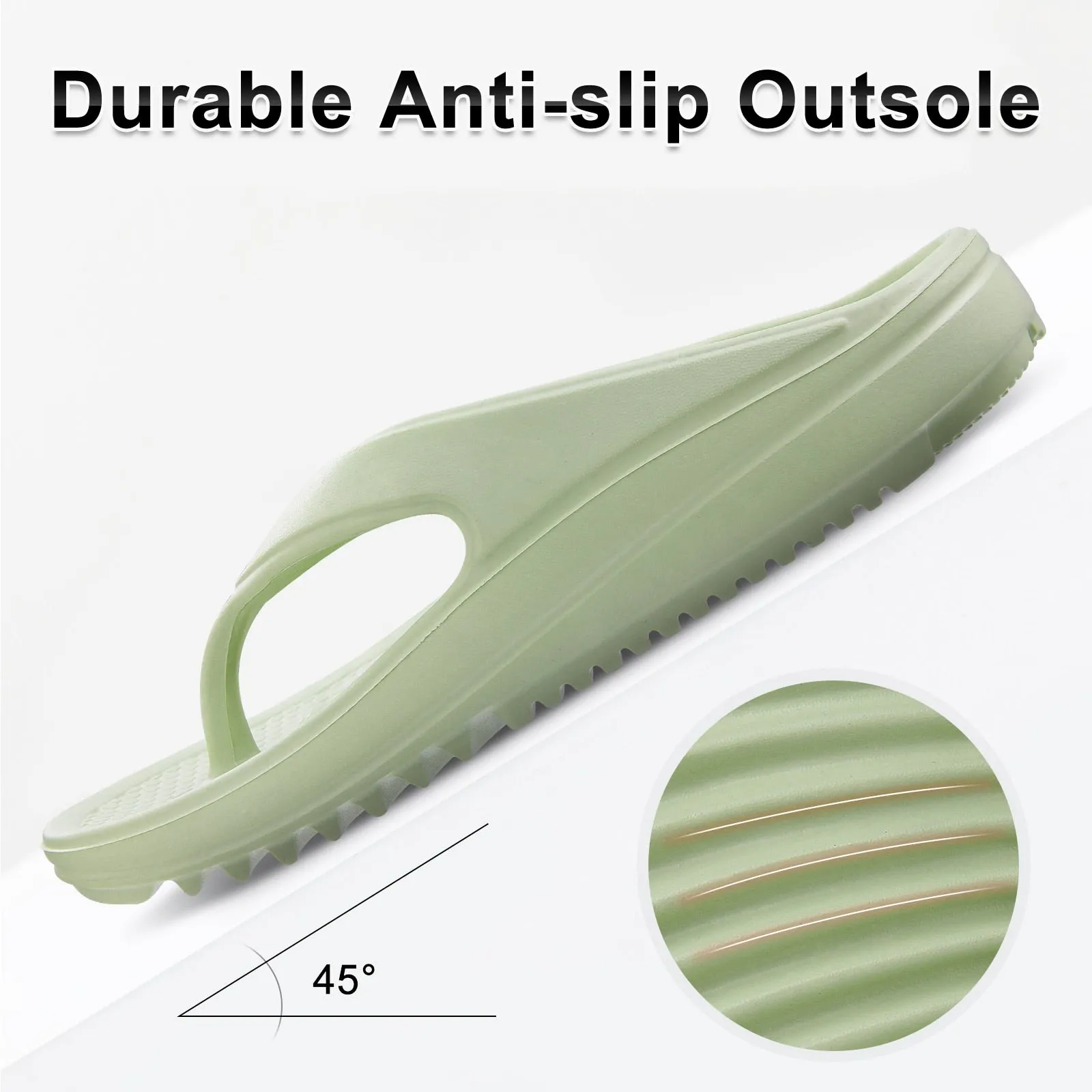 Hnzxzm Comwarm Thick Sole Flip Flops For Women And Men Summer Yoga Mat Outdoor Beach Thong Sandals For Shower Non-Slip Soft Slippers