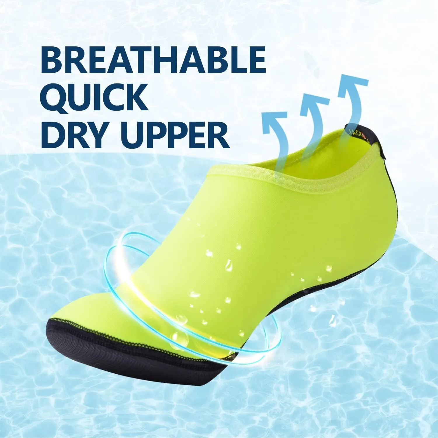 JACKSHIBO Water Shoes for Women Men Swim Shoes Water Socks for Cruise Essentials Swimming Aqua Beach Pool Yoga Surf