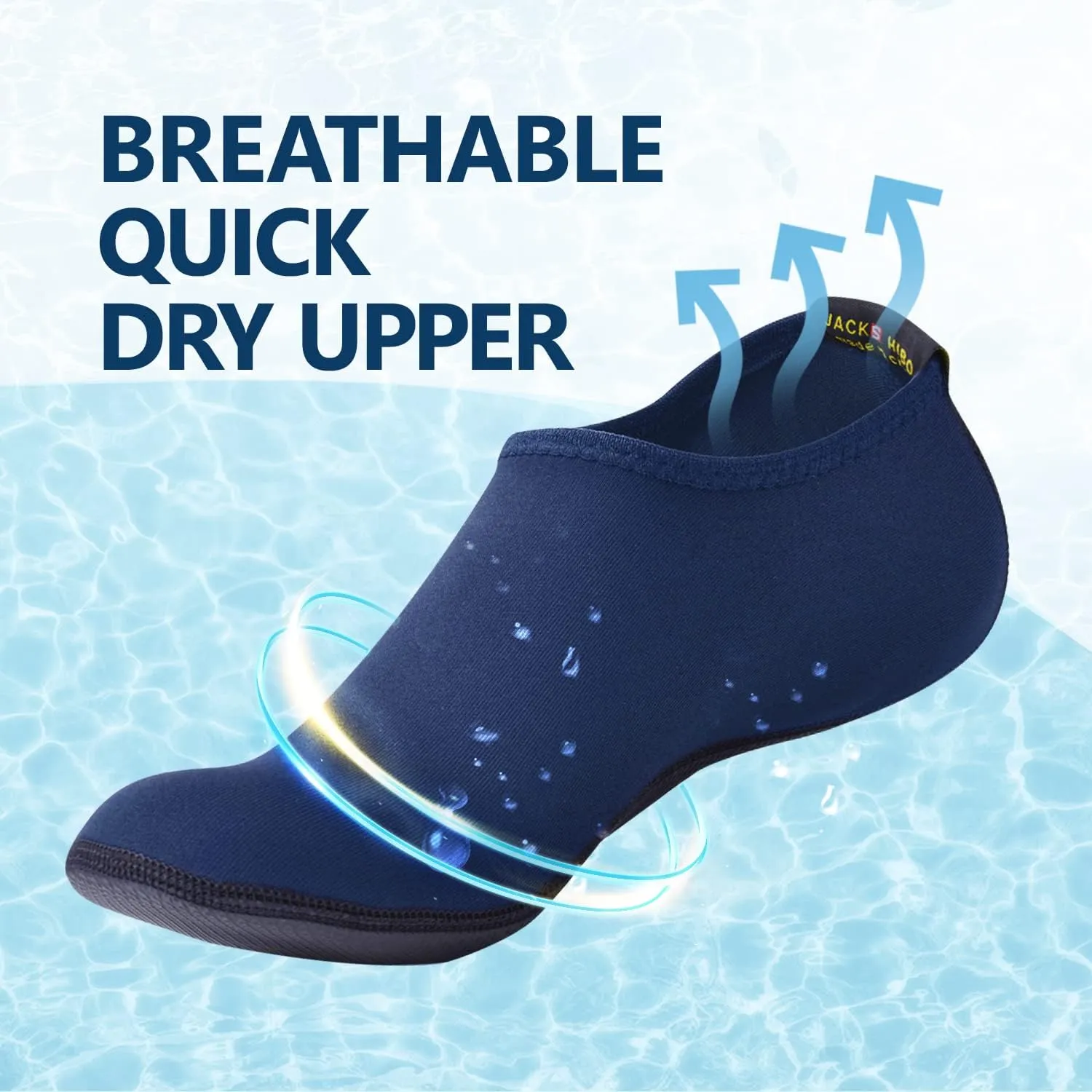 JACKSHIBO Water Shoes for Women Men Swim Shoes Water Socks for Cruise Essentials Swimming Aqua Beach Pool Yoga Surf