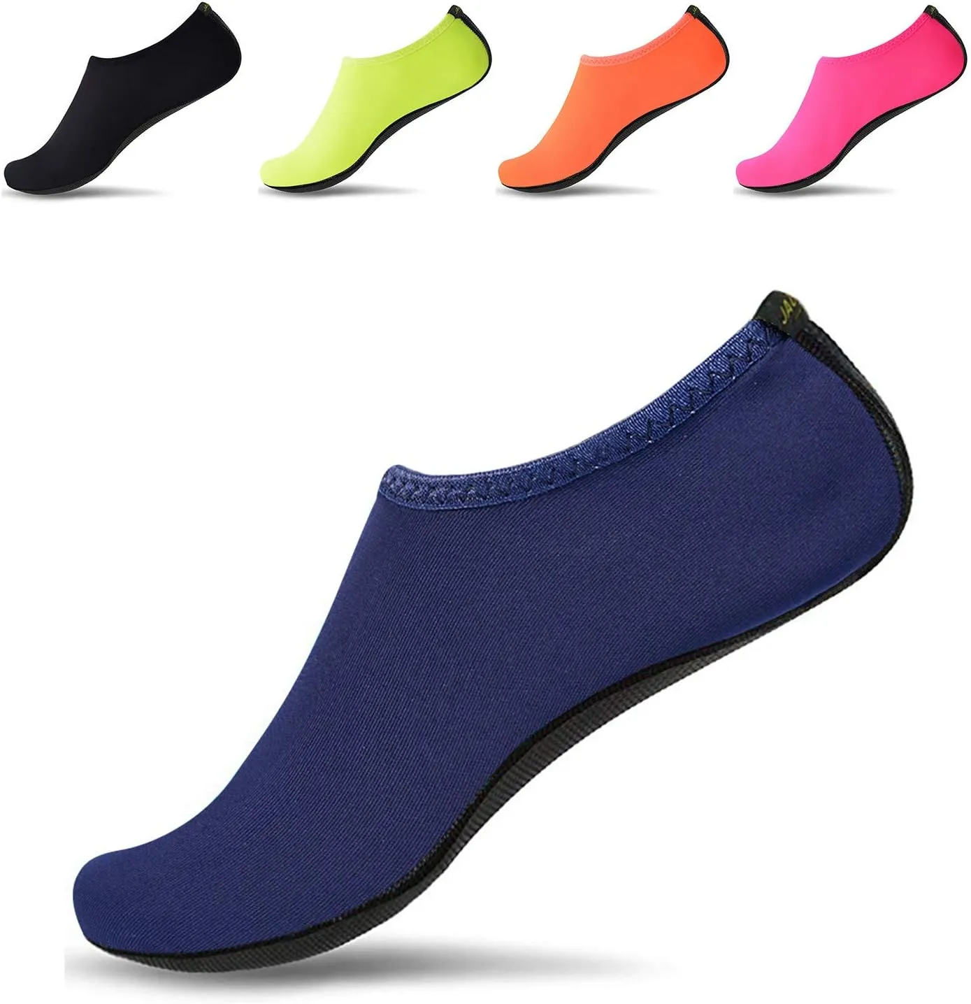 JACKSHIBO Water Shoes for Women Men Swim Shoes Water Socks for Cruise Essentials Swimming Aqua Beach Pool Yoga Surf