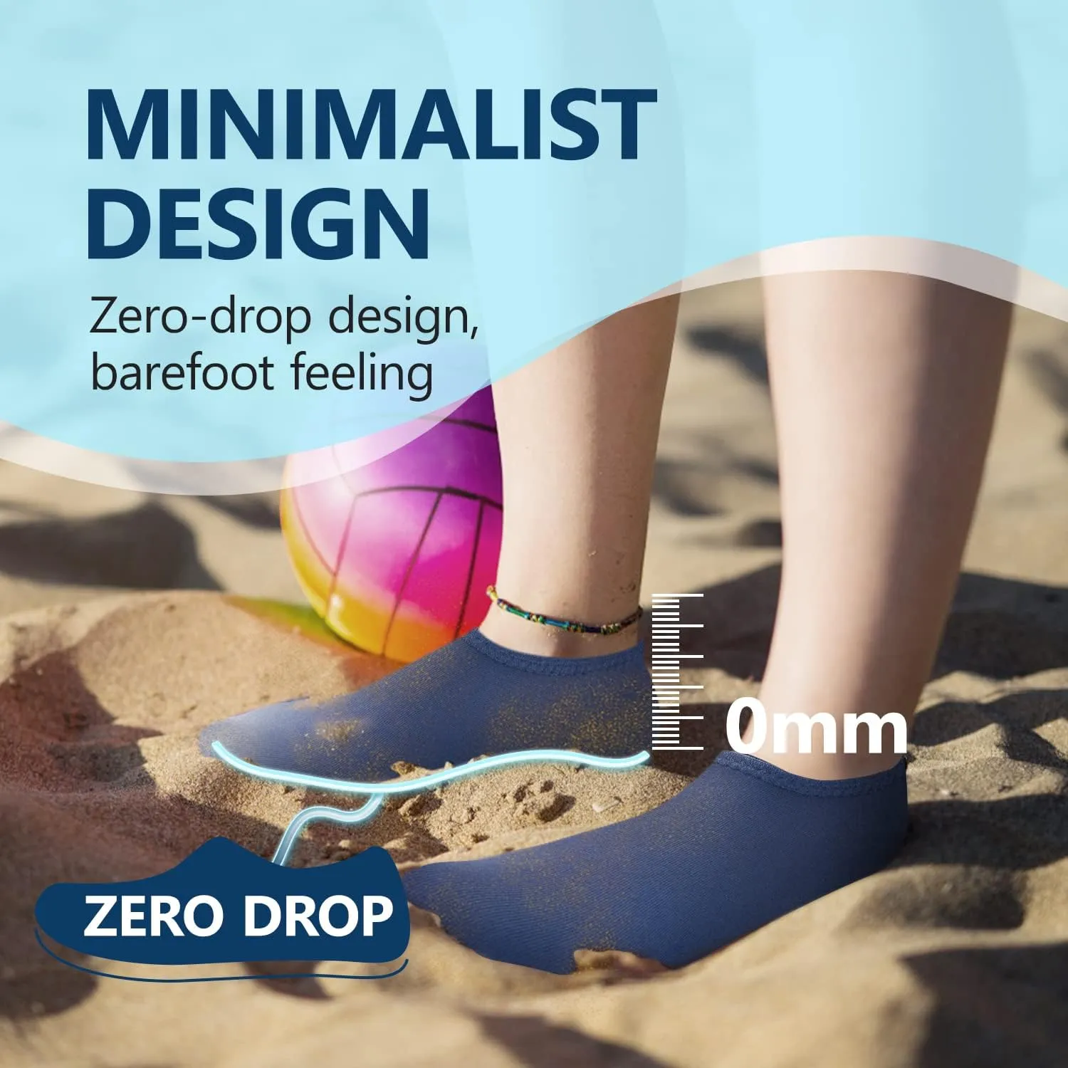 JACKSHIBO Water Shoes for Women Men Swim Shoes Water Socks for Cruise Essentials Swimming Aqua Beach Pool Yoga Surf