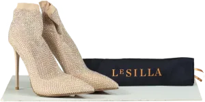 La Silla Nude Gilda Crystal Ankle Boots UK 6.5 EU 39.5 👠