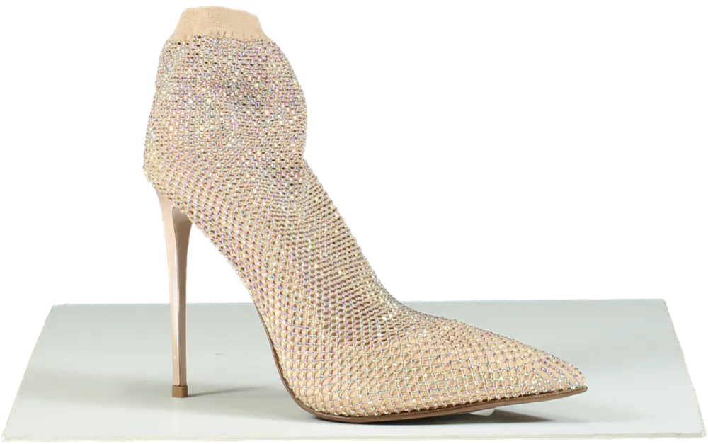 La Silla Nude Gilda Crystal Ankle Boots UK 6.5 EU 39.5 👠