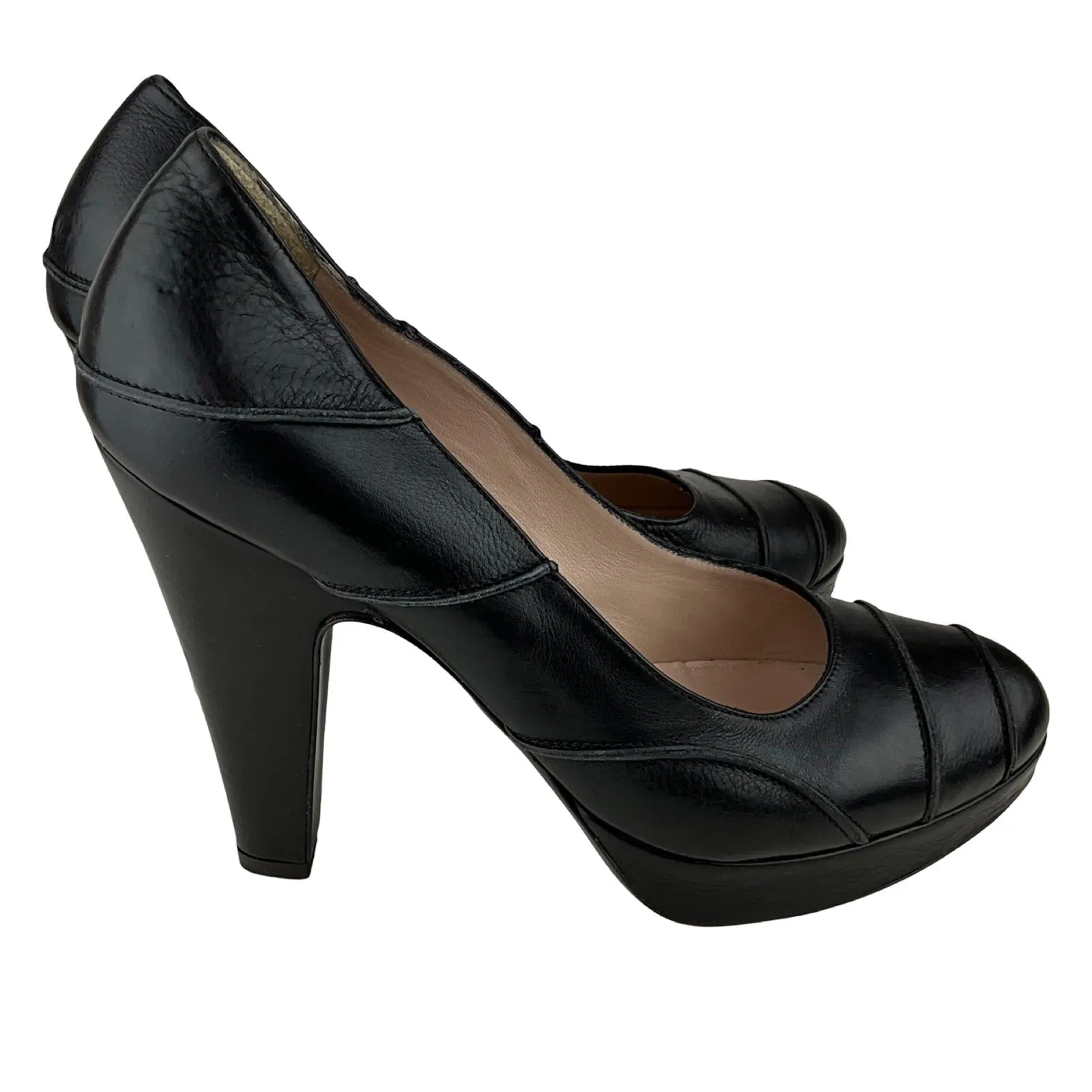 L'AUTRE CHOSE Women's High Heel Shoes Pumps Leather Black Sz 39.5