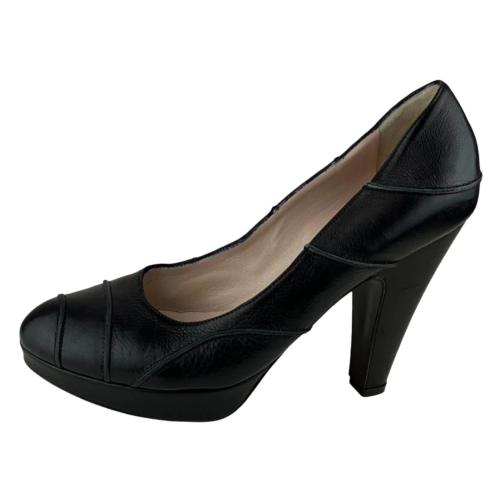 L'AUTRE CHOSE Women's High Heel Shoes Pumps Leather Black Sz 39.5