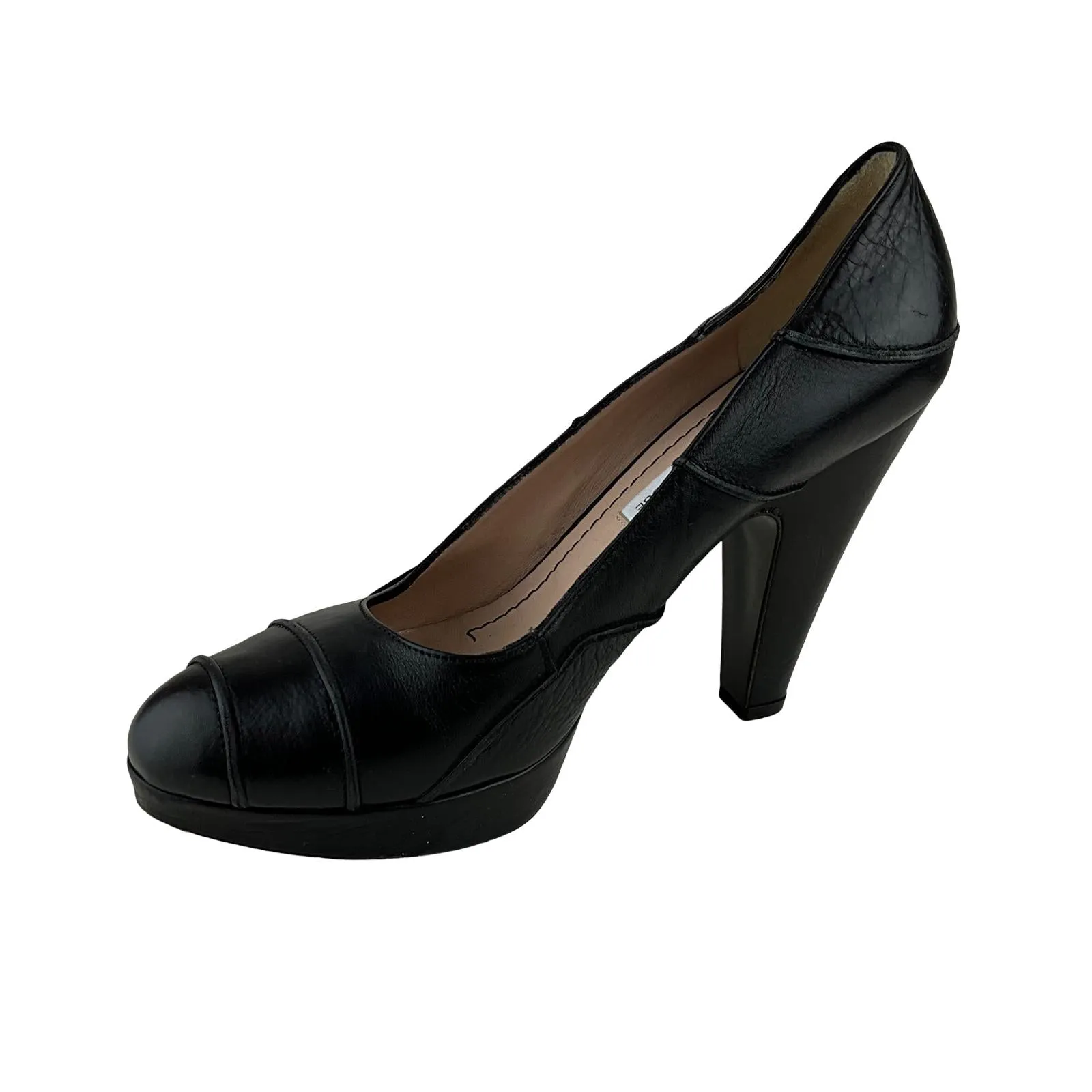 L'AUTRE CHOSE Women's High Heel Shoes Pumps Leather Black Sz 39.5