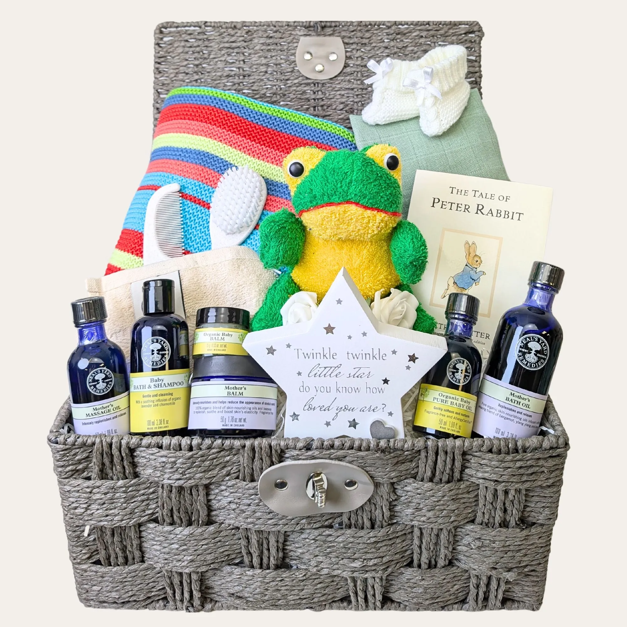 New Mum & Baby Gift Basket, Organic & Fun Bath Time Hamper