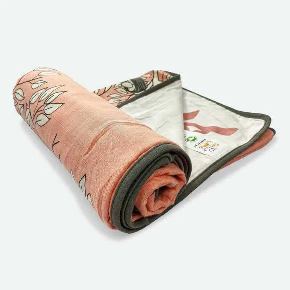Peach Snuggle Blanket With Jhabla, Cap, Booties & Mittens Baby Gift- Pack Of 5