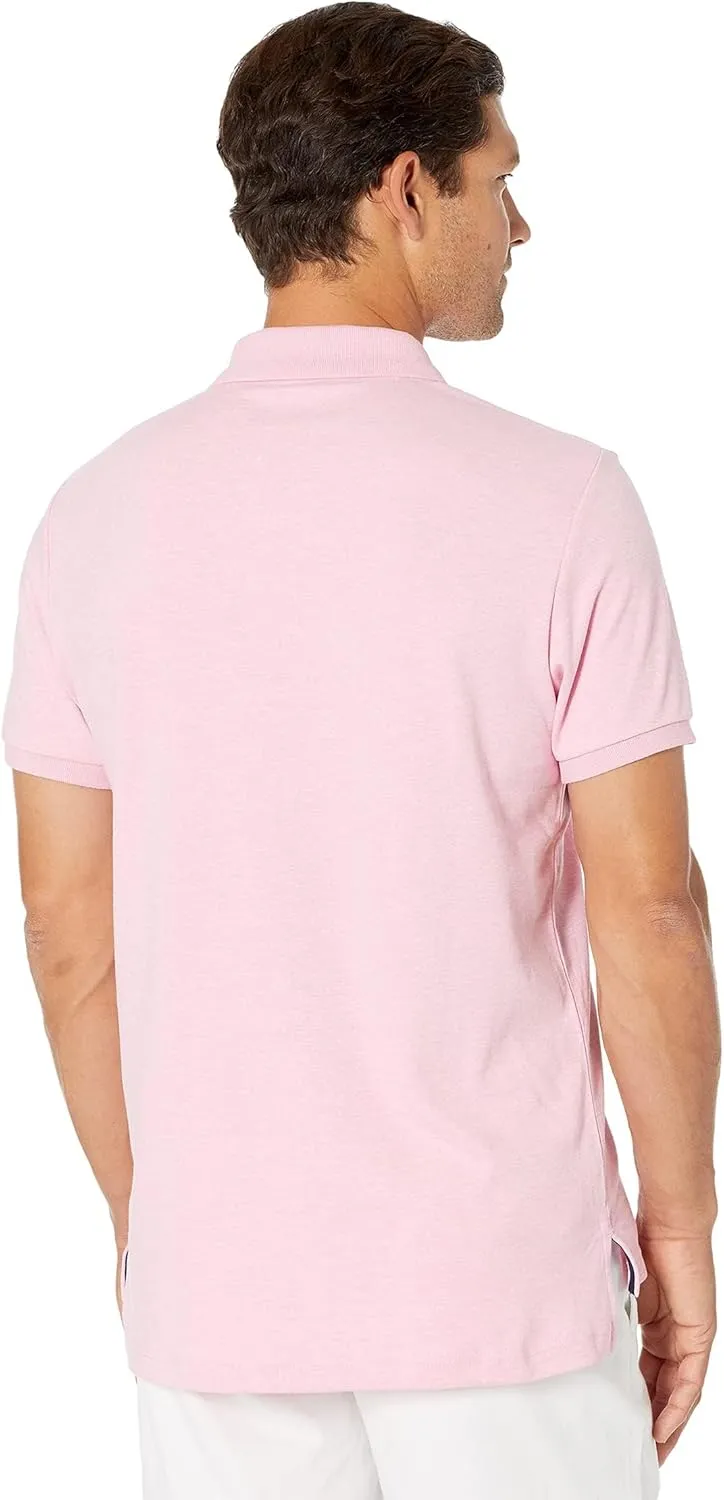 U.S. Polo Assn. Men's Solid Short Sleeve Interlock Polo Shirt, Golf Shirts for Men, Business Casual Polos
