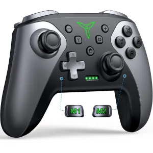 Wireless Switch Controller for Nintendo Switch/Lite/OLED Controller, Switch Controller with a Mouse Touch Feeling on Back Buttons, Extra Switch Pro Controller with Wake-up,Programmable, Turbo Function