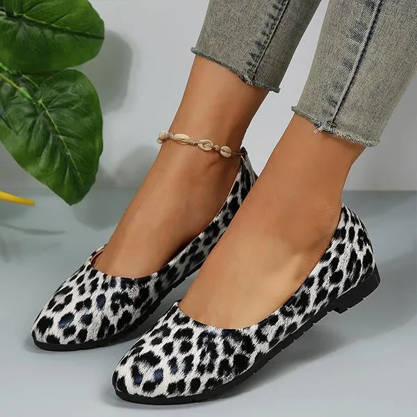 Women's Fashionable Leopard Print Casual Flats 27752527S