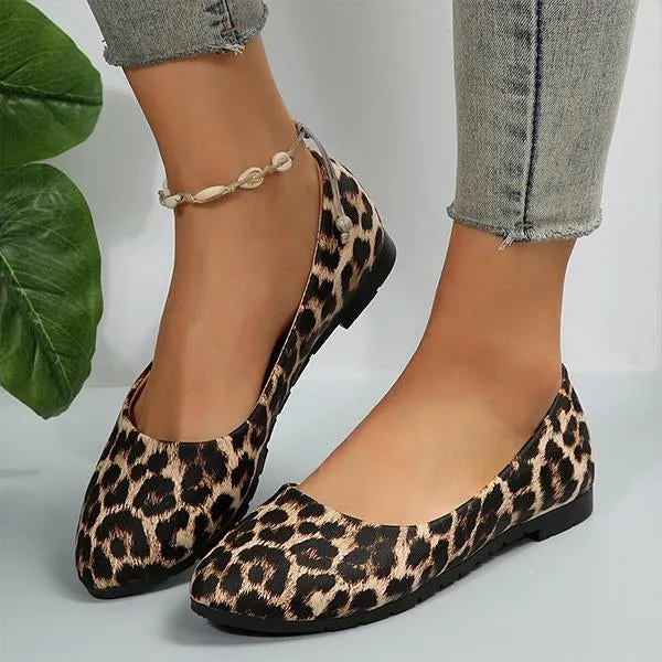 Women's Fashionable Leopard Print Casual Flats 27752527S