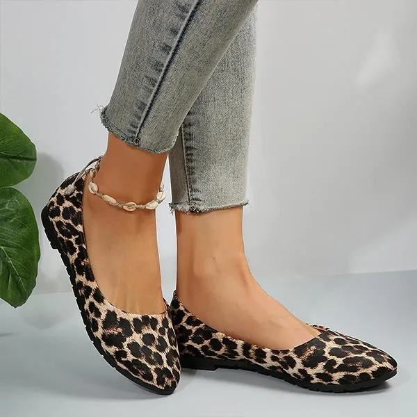 Women's Fashionable Leopard Print Casual Flats 27752527S